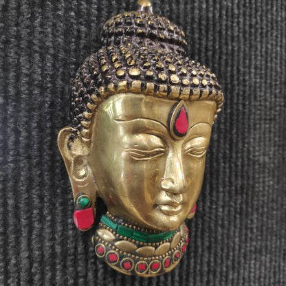Brass Buddha face