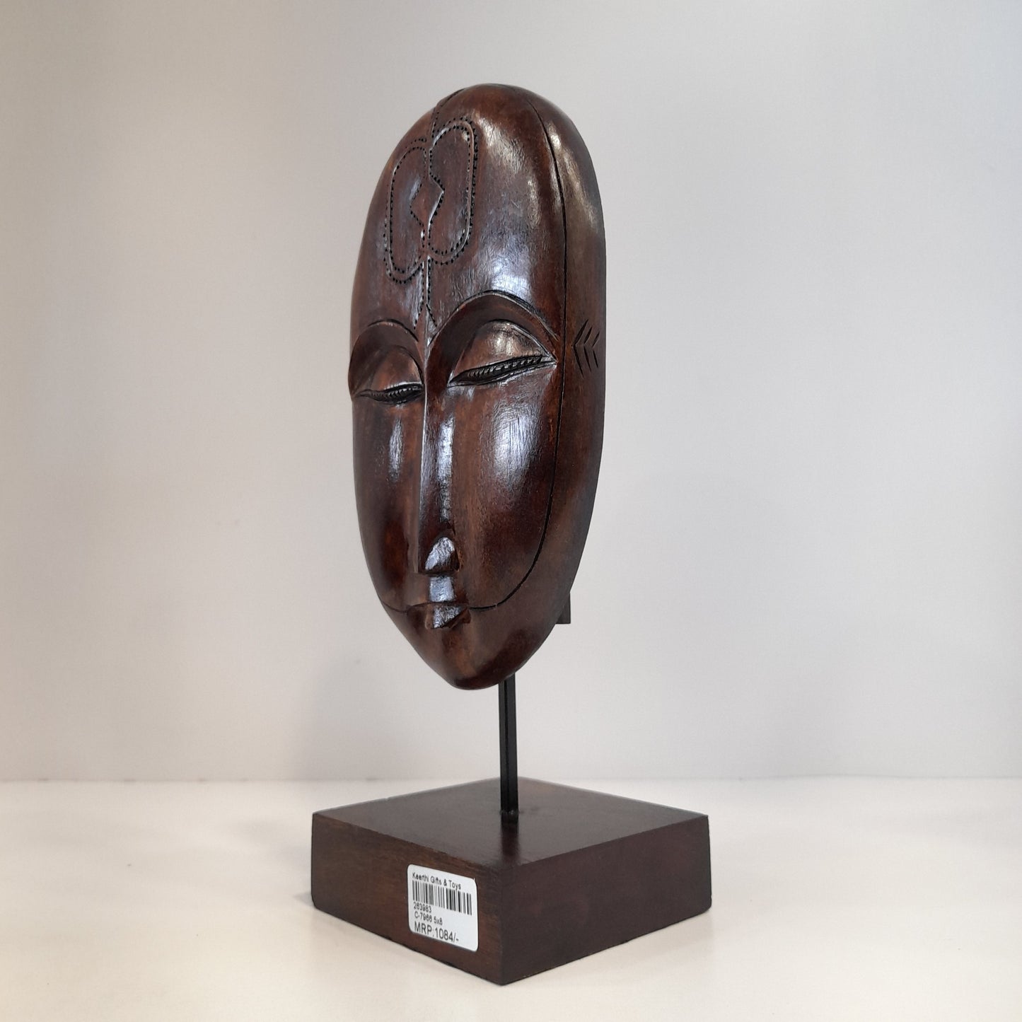 Wooden Mask on Base