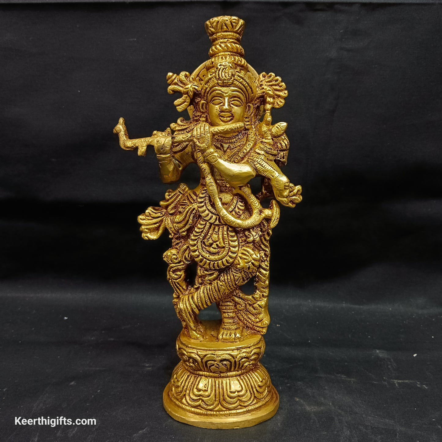 Krishna brass antique idol