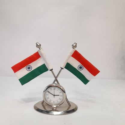 India flags with Clock