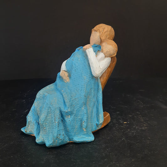 Resin Mother and Child on Chair