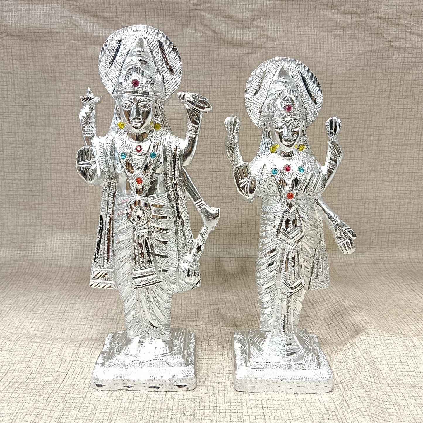 Vishnu Laksmi German silver idols