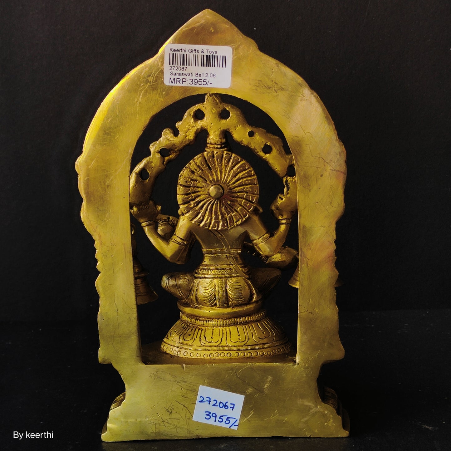 Goddess Saraswati Murti Saraswati Idol Brass Statue for Home Entrance Good Luck Vastu Decoration Showpiece and Gift