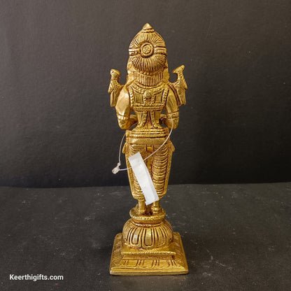 Diya lady standing idol brass antique