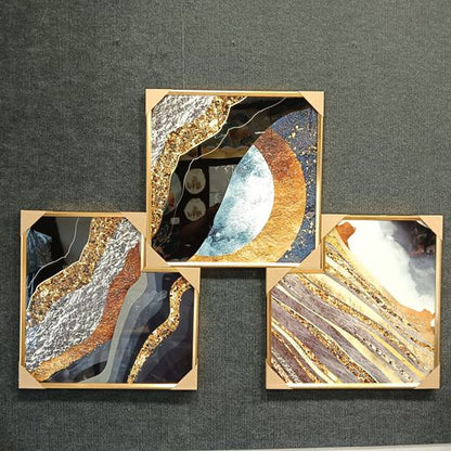 3 piece crystal wall frames