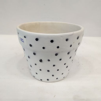Ceramic Planter Pot Black Doted Designer Indoor Ourdoor Plants Home and Garden Decor Decorative Succulents Pot