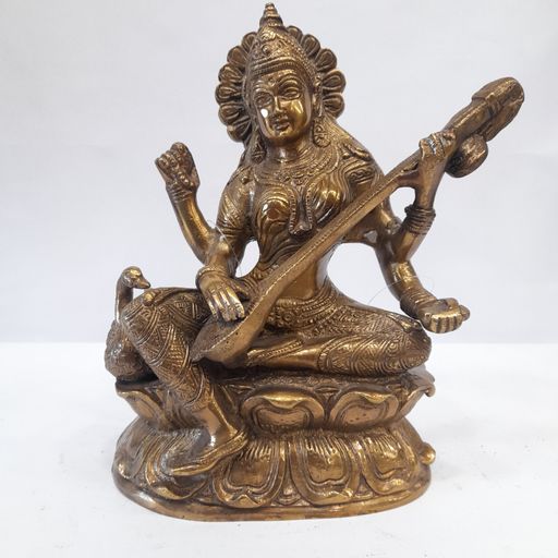 Brass saraswati idol