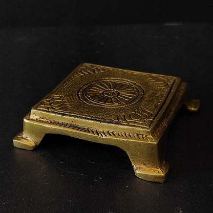 Ancient Brass Pooja Chowki