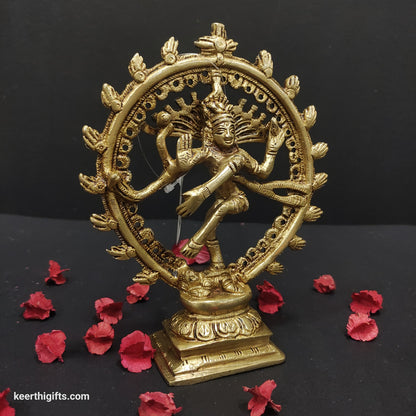 6 inch Brass natraj Idol