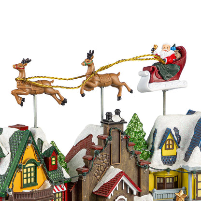 Christmas Village Mountain Houses with Lighted Musical Snow Village Collectible Building Perfect Addition to Your Christmas Indoor Decorations and Holiday Displays