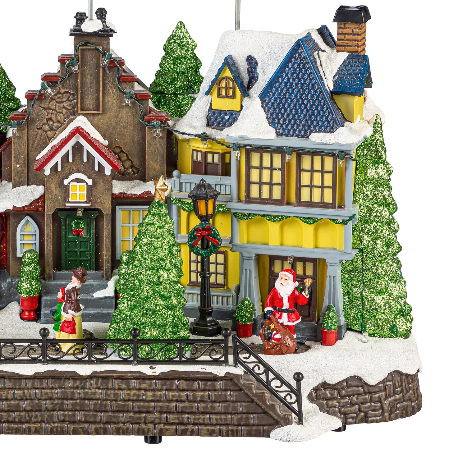 Christmas Village Mountain Houses with Lighted Musical Snow Village Collectible Building Perfect Addition to Your Christmas Indoor Decorations and Holiday Displays