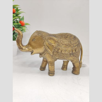 Brass Elephant 8 inch idol