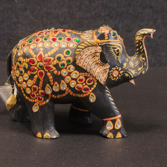 Wodden elephant hand painted