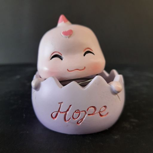 Cute little baby dragon breaking egg bubble head showpiece