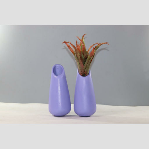 Crazy lavender Unique Matt Hanging Cone Planter ceramic pot for home & office
