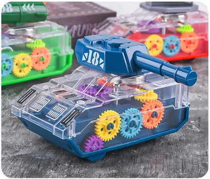 Gear military light inertia tank push toy