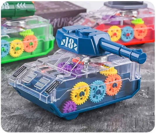 Gear military light inertia tank push toy