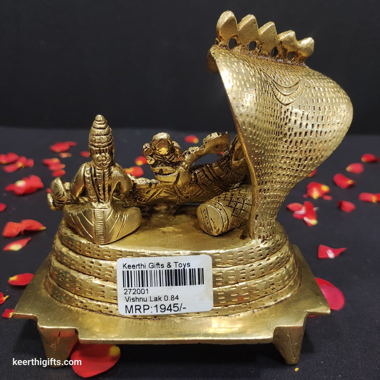 Vishnu Lakshmi pure Brass Idol