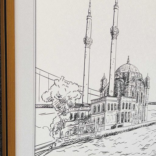 Ortakoy mosque vector imageFrame