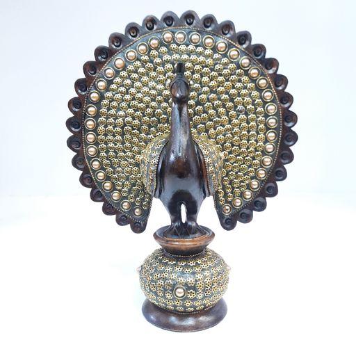 Wooden Peacock W/Chitton Oxod.