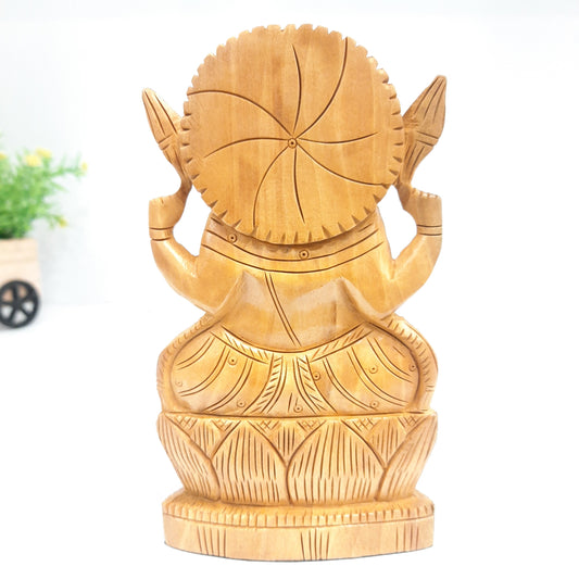 Wooden Ganesh W/Panel Jali