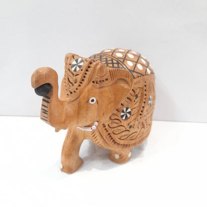 Wooden Crafted Elephant For Good Luck