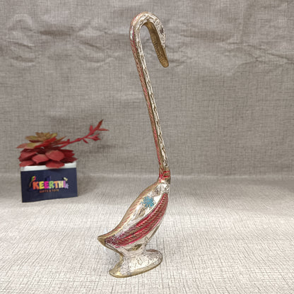 Swan Multi Colour brass show piece