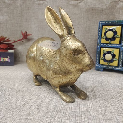 Brass Rabbit Showpiece
