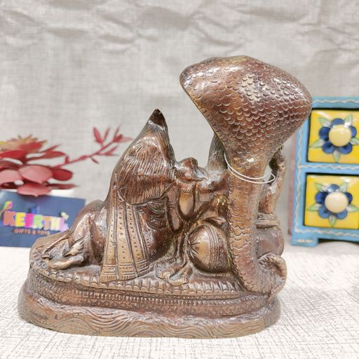 lakshmi vishnu Brass Idol