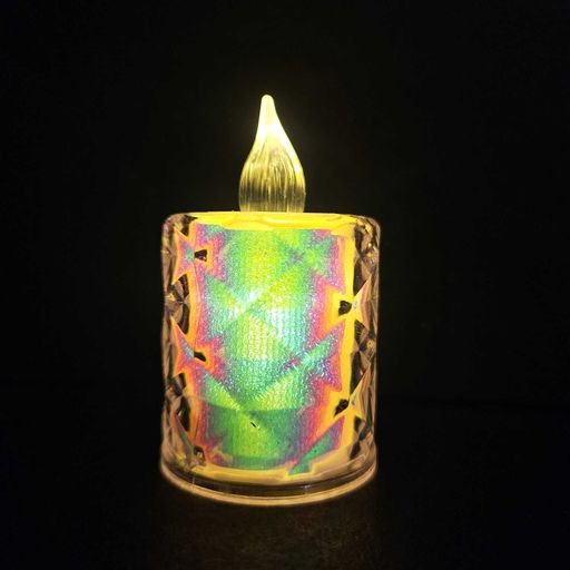 Multicolour neon light decorative flameless smokeless candle