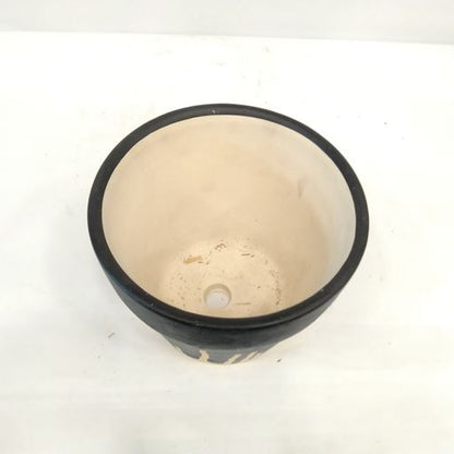 Black & yellow coloured  ceramic Pot for Office Home Garden Flower pots Indoor or Outdoor Plants Planter Balcony Planter pots