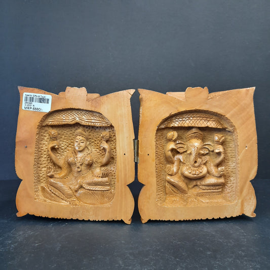 Wooden Lotus Namaste W/4 God Figures