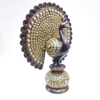 Wooden Peacock W/Chitton Oxod.