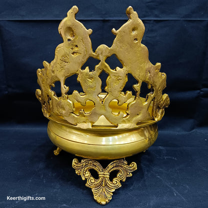 Peacock brass antique urli