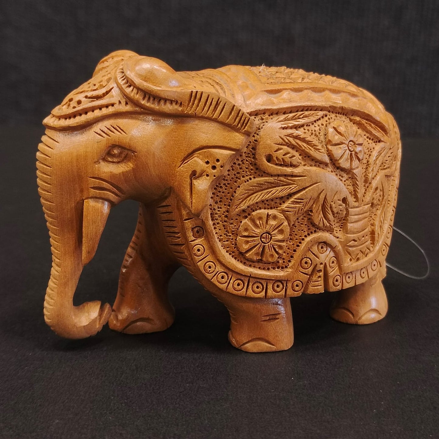Wooden elephant curved