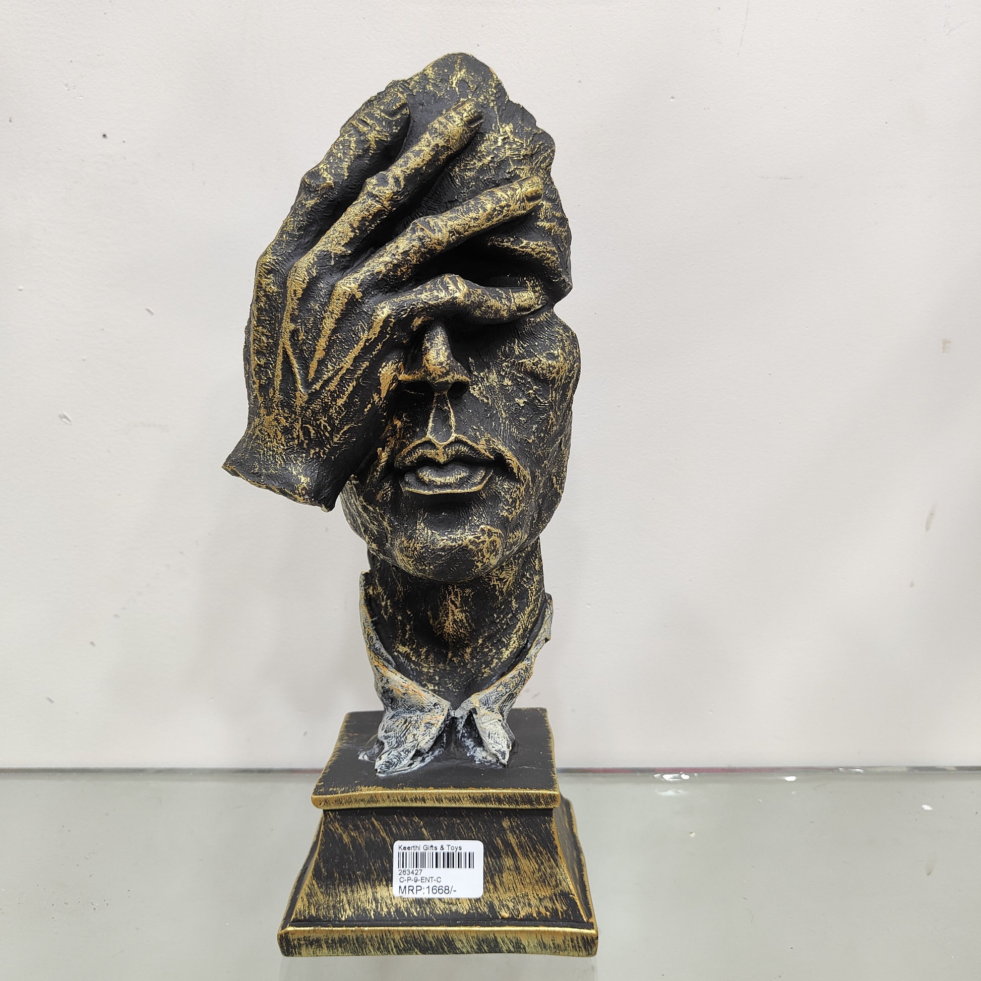 Human Face Polyresin Sculpture