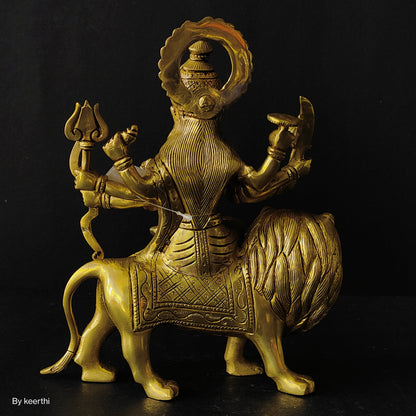 Goddess Devi Durga Maa Idol Brass Statue for Dussehra Puja Hindu Festival