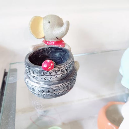 Elephant succulent pots elephant planter pot house decorations for home room decor statue decor Flower Pot Children's Room Desktop Decor
