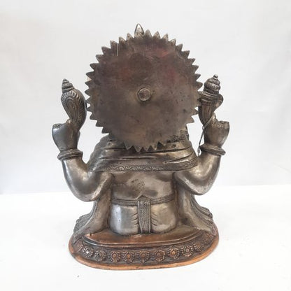 BRASS VINAYAKA SILVER FINISH
