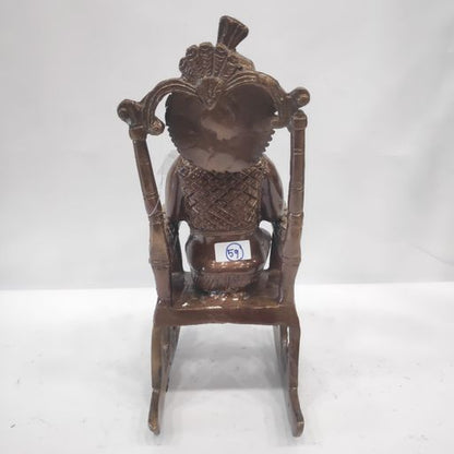 Brass Chair ganesh idol