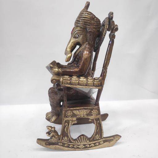 Brass Chair ganesh idol