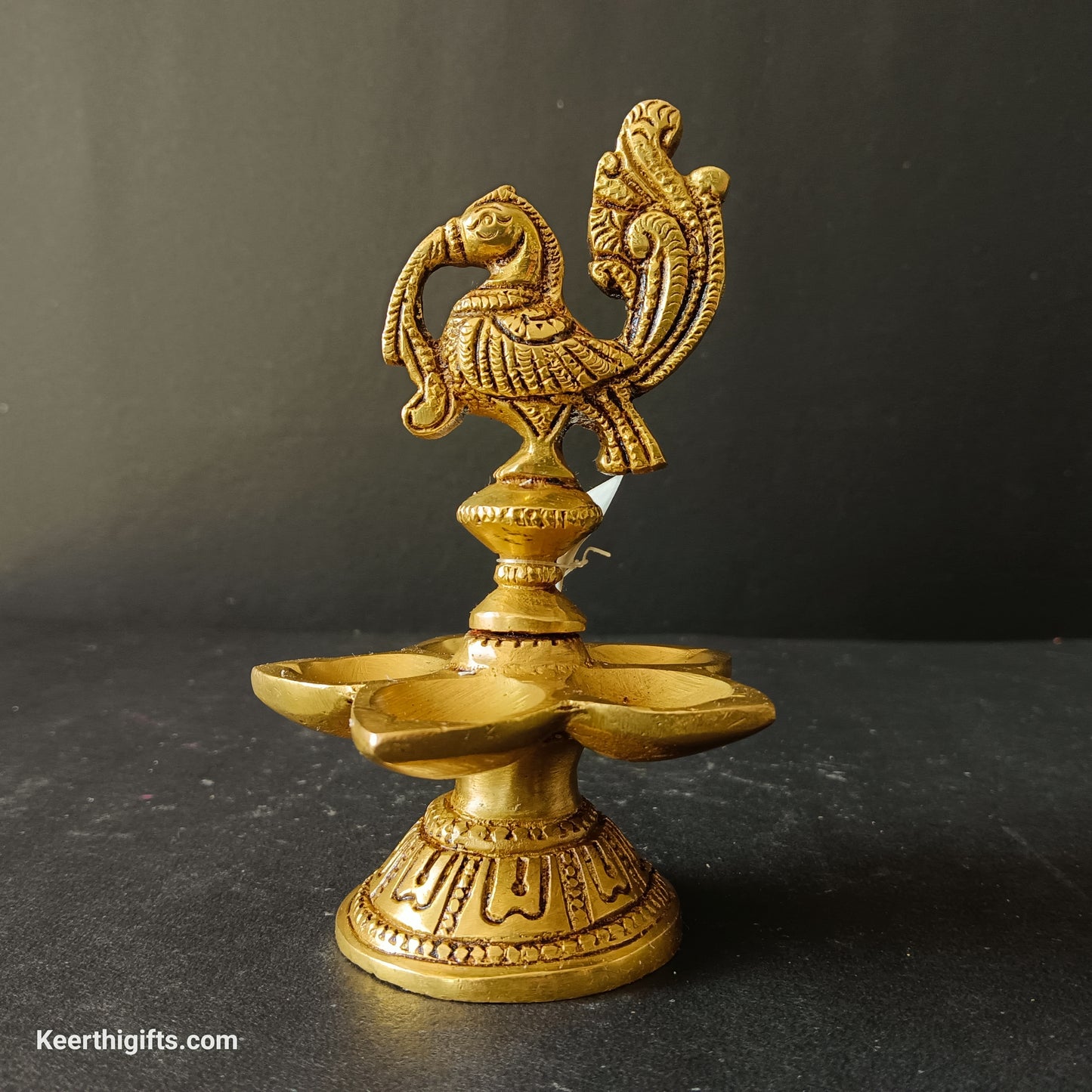 Brass antique peacock Diya