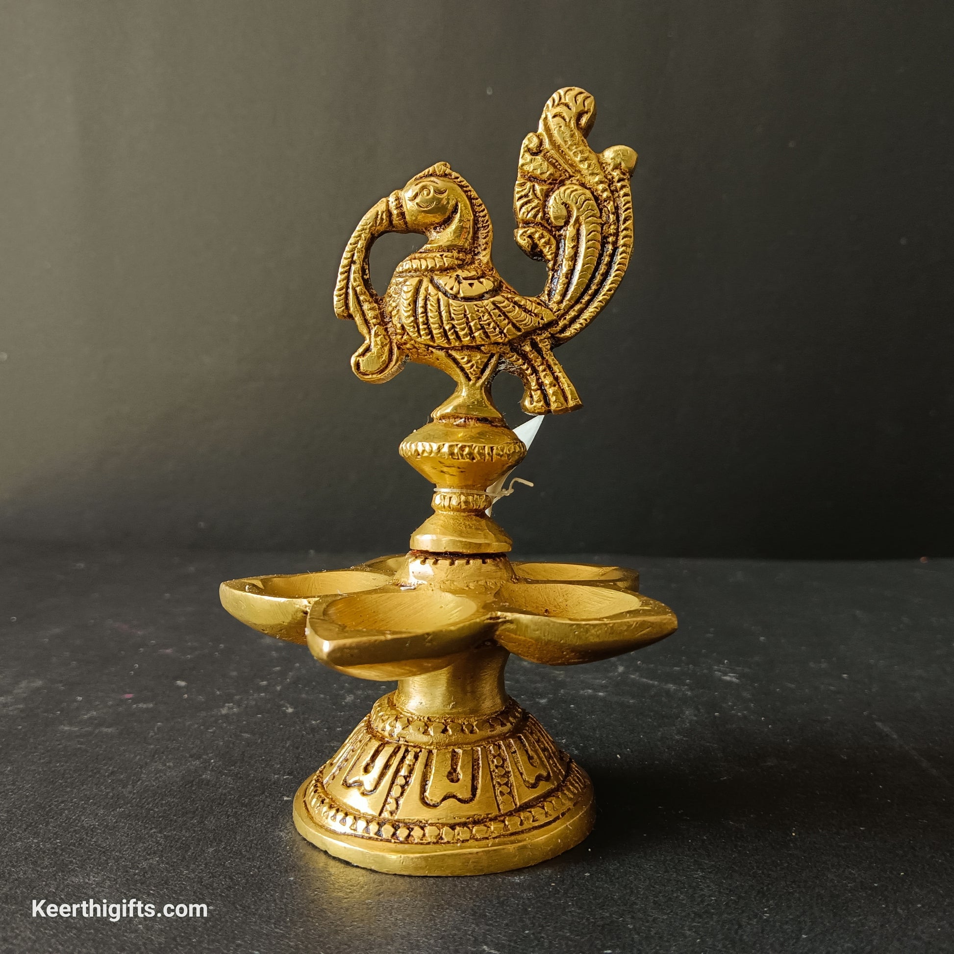 Brass antique peacock Diya