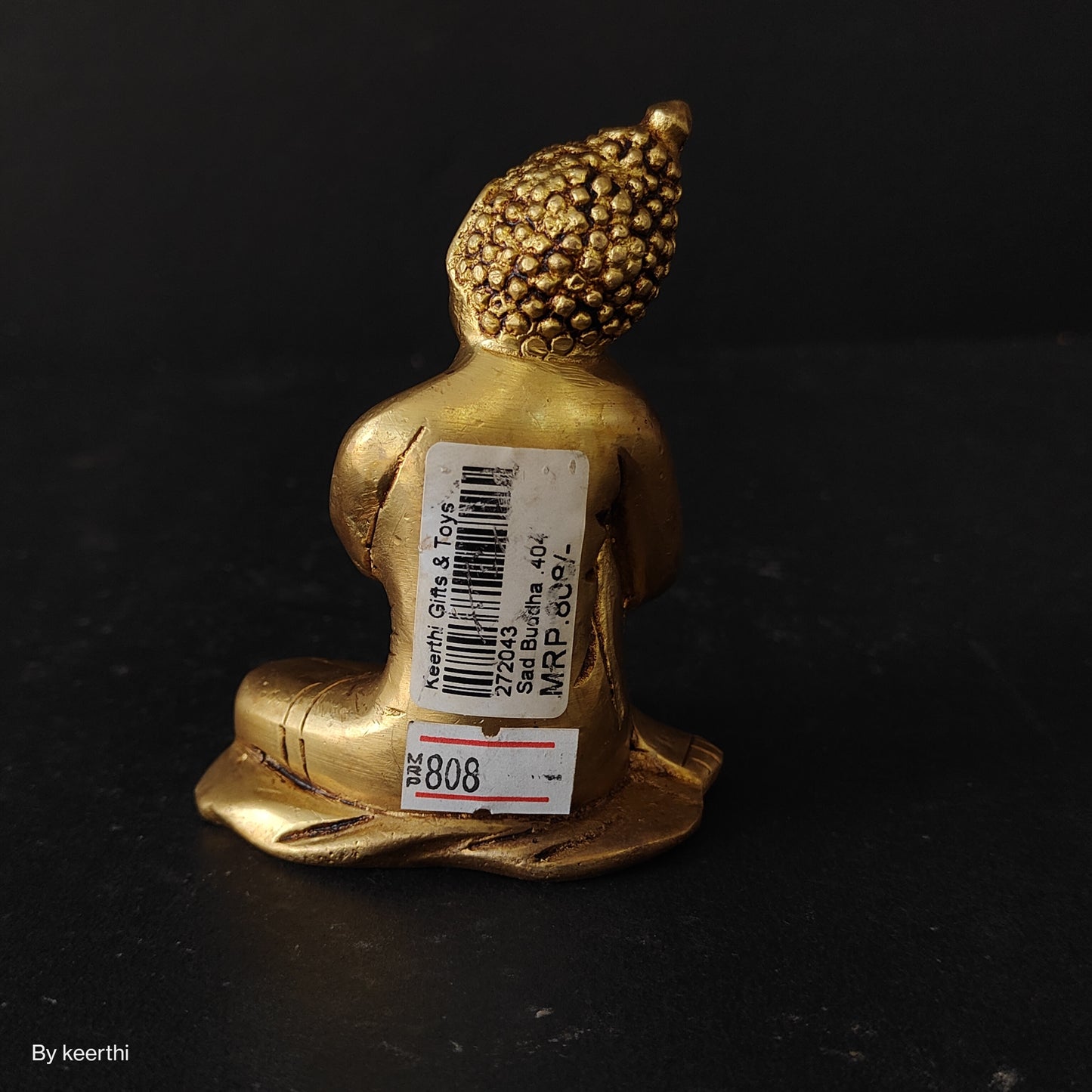 Brass Thinking Buddha Idol Decorative Tibetian Buddhism Figure