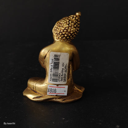 Brass Thinking Buddha Idol Decorative Tibetian Buddhism Figure