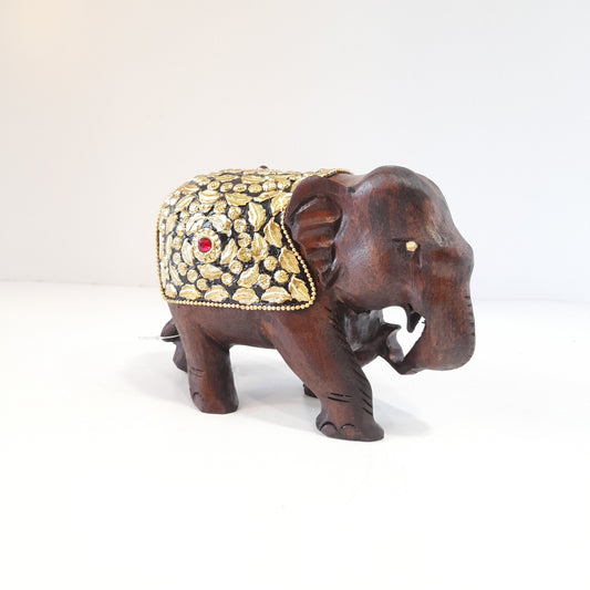 Wooden Elephant Mosaic Work
