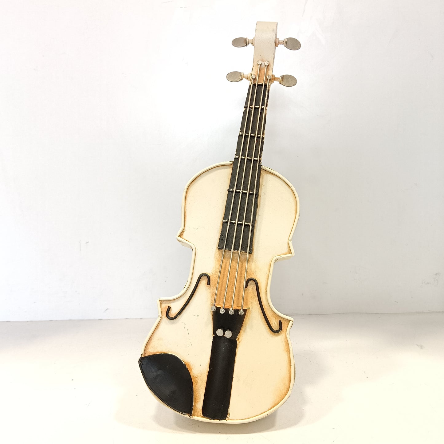 Vintage violin model Metal craft showpiece