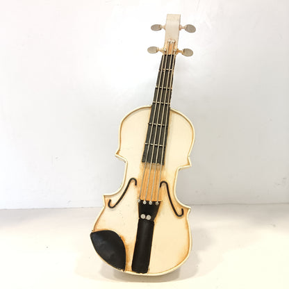 Vintage violin model Metal craft showpiece