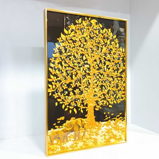 3D Flower Tree Custom Painting Abstract Picture Crystal Porcelain Painting for Home Decor