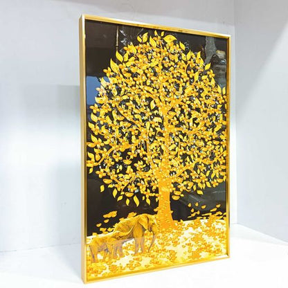 3D Flower Tree Custom Painting Abstract Picture Crystal Porcelain Painting for Home Decor